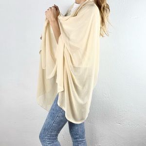 BIJOUX TURNER | 🍦Cream Sheer Large Scarf Shawl Wrap ✨NWT!!✨